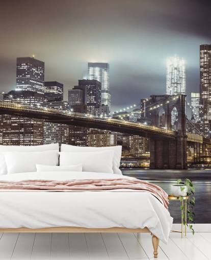 Brooklyn Bridge i aften Baggrund