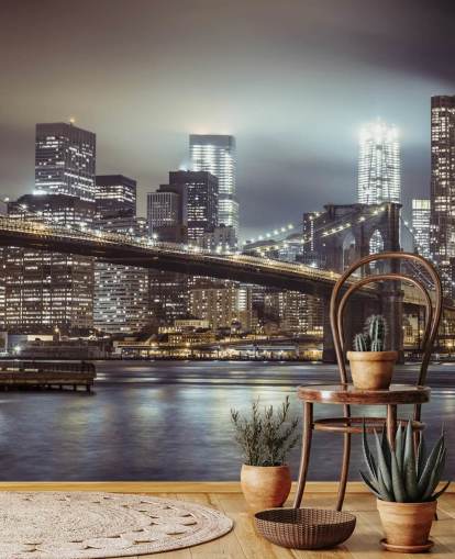 Brooklyn Bridge in the Evening Wallpaper