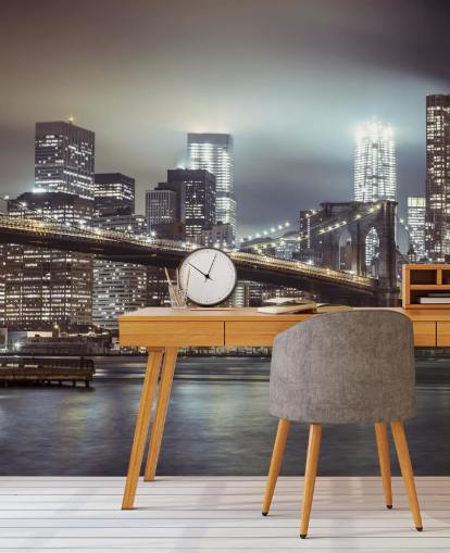 Brooklyn Bridge am Abend Hintergrundbild