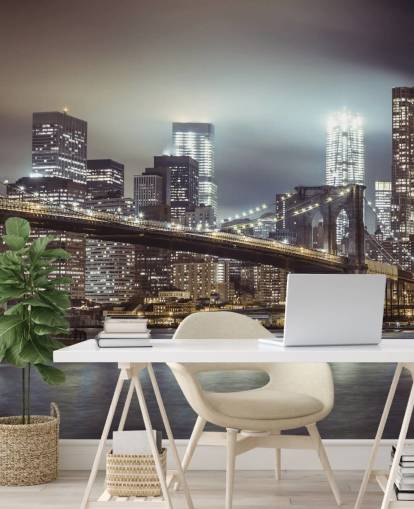 Brooklyn Bridge in the Evening Wallpaper Brooklyn Bridge in the Evening Wallpaper