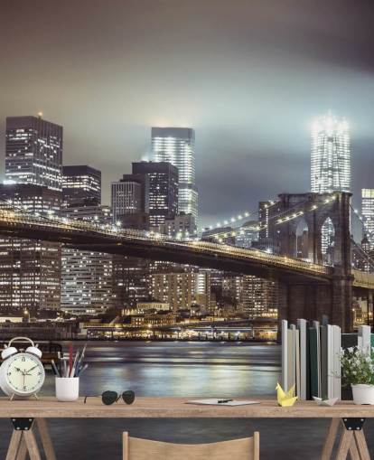 Brooklyn Bridge in the Evening Wallpaper