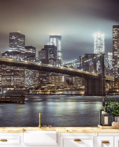 Brooklyn Bridge illalla Taustakuva