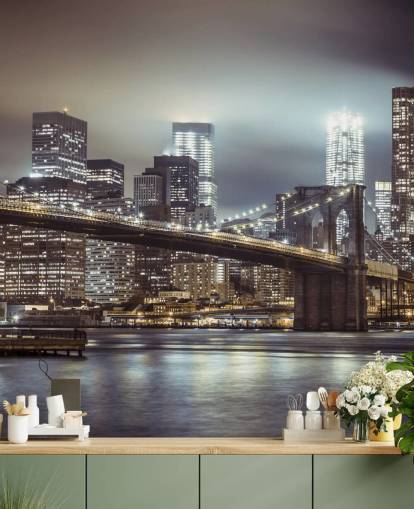 Brooklyn Bridge illalla Taustakuva