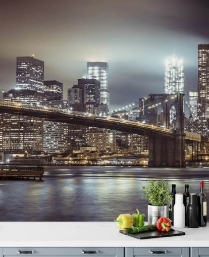 Brooklyn Bridge in the Evening Wallpaper