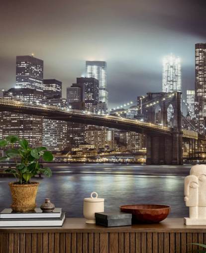 Brooklyn Bridge illalla Taustakuva