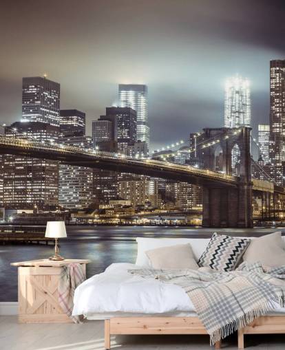 Brooklyn Bridge in the Evening Wallpaper Brooklyn Bridge in the Evening Wallpaper