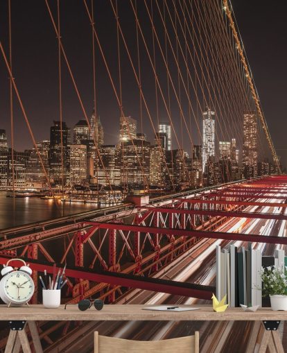 Brooklyn Bridge Street View Bakgrund Brooklyn Bridge Street View Bakgrund