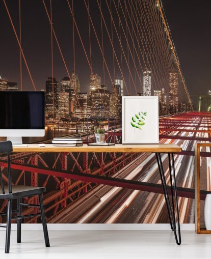 Papel de parede do Brooklyn Bridge Street View Papel de parede do Brooklyn Bridge Street View