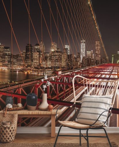 Sfondo di Brooklyn Bridge Street View Sfondo di Brooklyn Bridge Street View