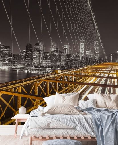 Brooklyn Bridge ljusa Street väggmålning