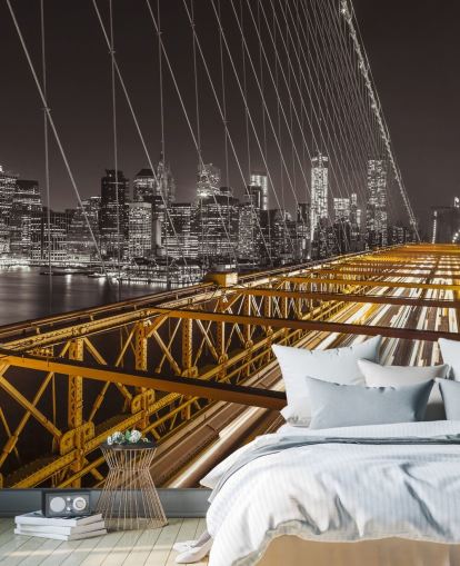 Decorazione murale con ponte di Brooklyn Bright Street