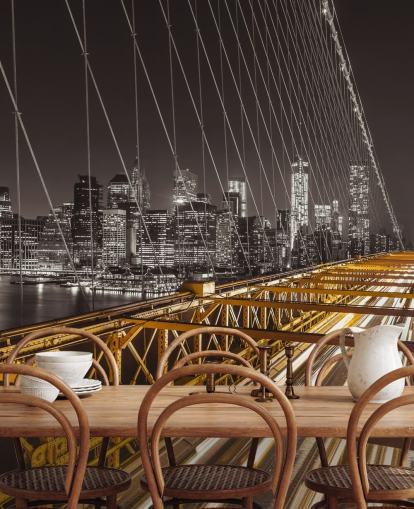 Brooklyn Bridge Bright Street Muurschildering Brooklyn Bridge Bright Street Muurschildering