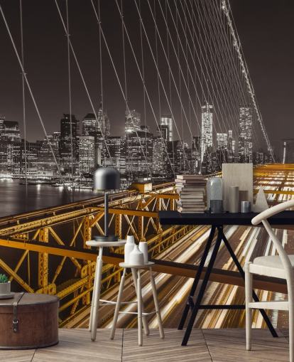 Décoration murale lumineuse du pont de Brooklyn
