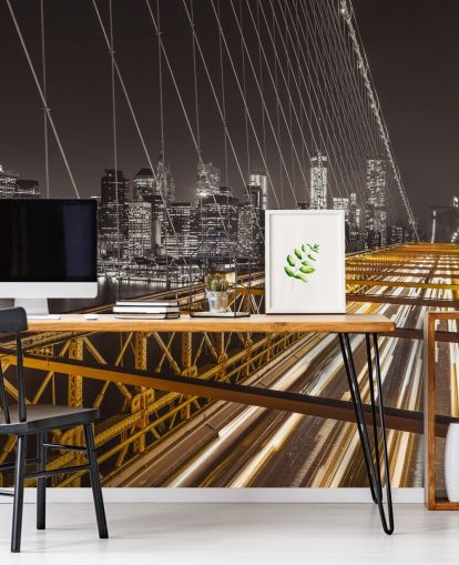 Brooklyn Bridge ljusa Street väggmålning