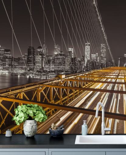 Brooklyn Bridge Bright Street Muurschildering