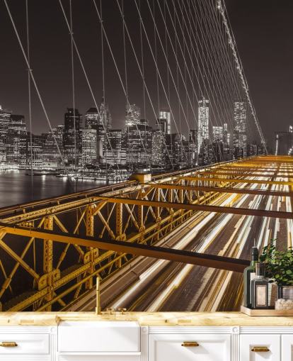 Brooklyn Bridge Bright Street Wall Mural