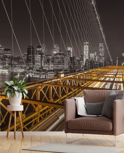 Brooklyn Bridge Bright Street Wall Mural