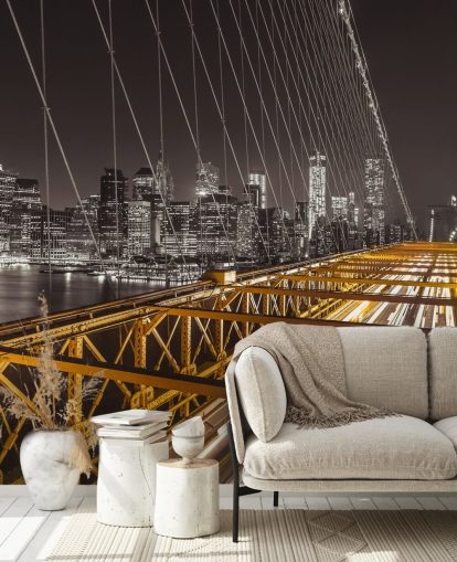 Brooklyn Bridge Bright Street Wall Mural