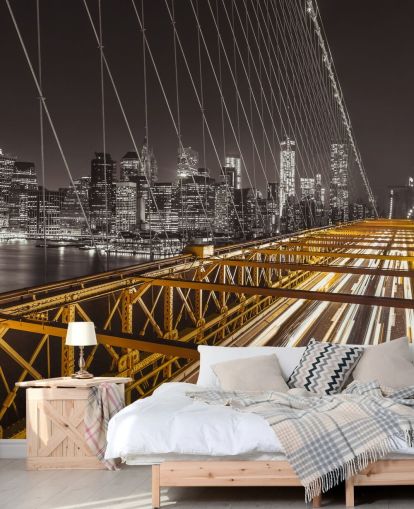 Decorazione murale con ponte di Brooklyn Bright Street Decorazione murale con ponte di Brooklyn Bright Street