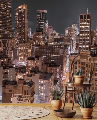 Mural de pared Luces del bajo Manhattan