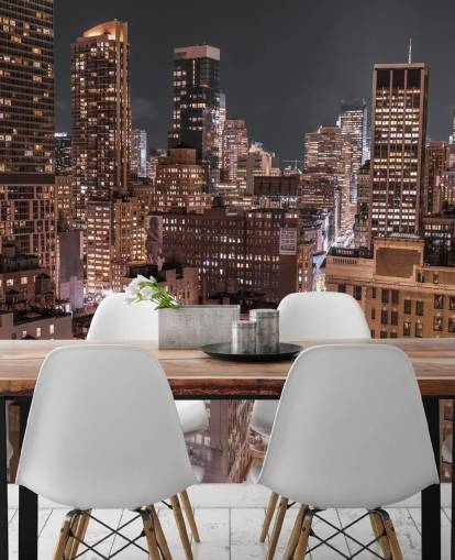 Nedre Manhattan Lights Veggmaleri