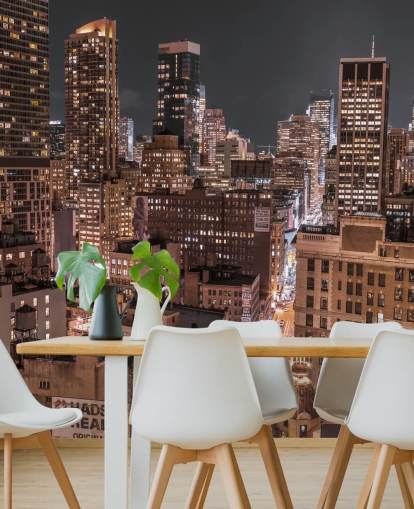 Lower Manhattan Lights Wall Mural