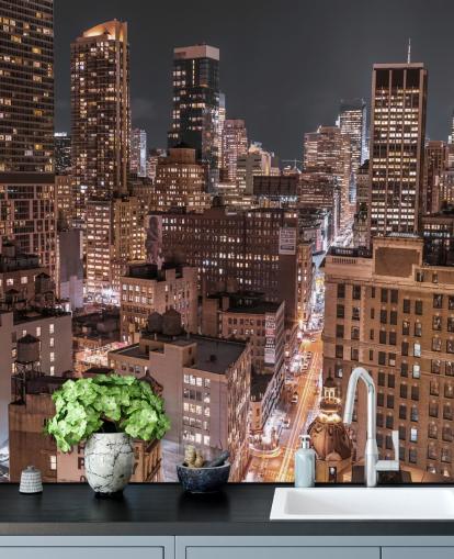 Lower Manhattan Lights Wall Mural Lower Manhattan Lights Wall Mural