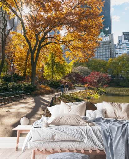 Fondo de pantalla Camino a través de Central Park en otoño