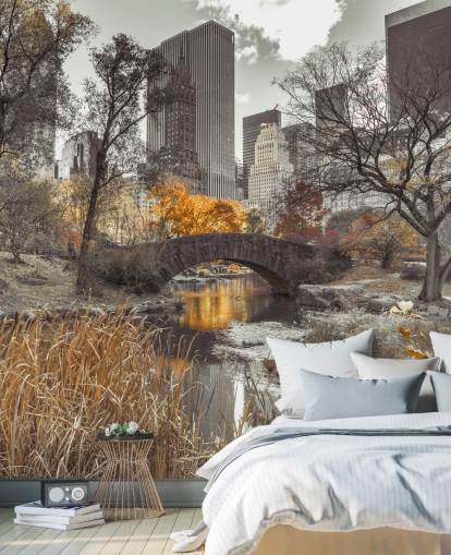 Water Stream at Central Park Wall Mural