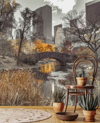 Vattenström vid Central Park väggmålning