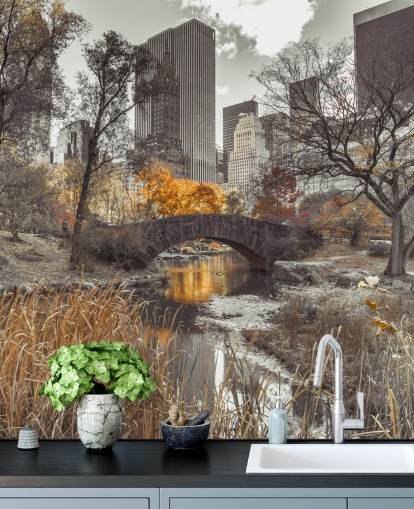 Vandstrøm på Central Park vægmaleri