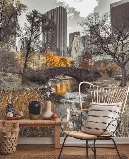 Decorazione murale con flusso d'acqua a Central Park