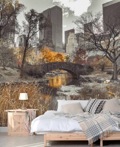 Decorazione murale con flusso d'acqua a Central Park