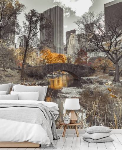 Water Stream at Central Park Wall Mural