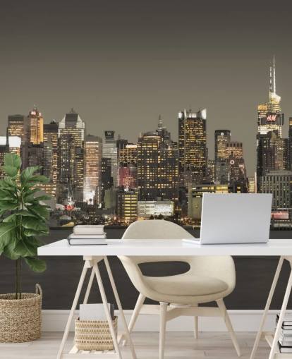 New York Skyscraper Lights Wallpaper