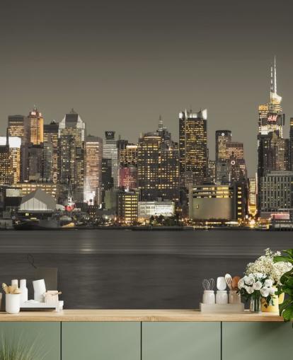 New York Skyscraper Lights Wallpaper