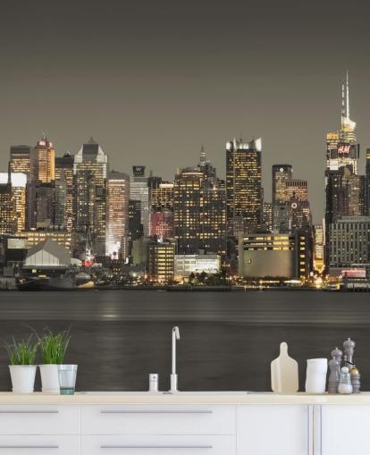 New Yorkin pilvenpiirtäjän valot taustakuva