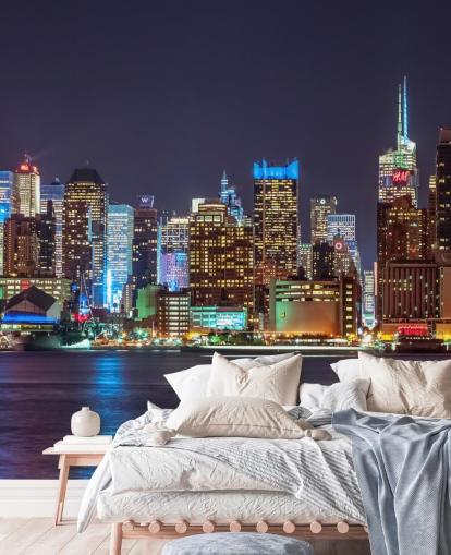 New York Bright Lights Wall Mural