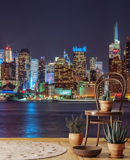 New York Bright Lights Wall Mural