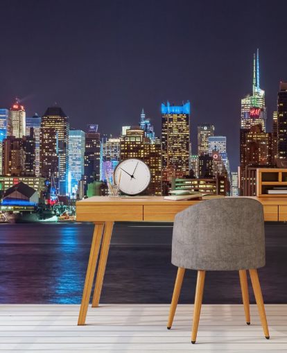 New Yorkin kirkkaat valot seinämaalaus