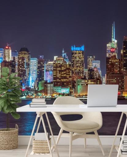 New York Bright Lights Muurschildering