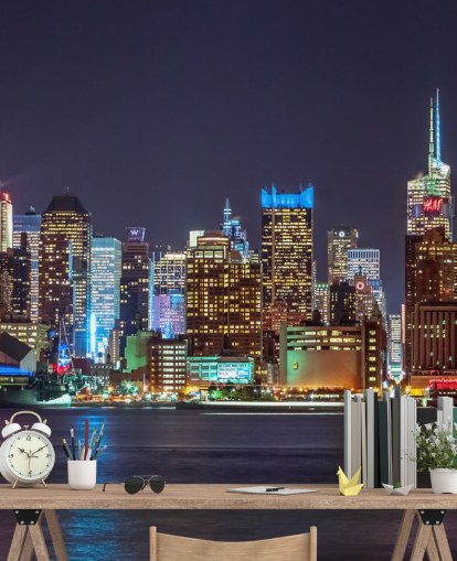 New York Bright Lights Wall Mural