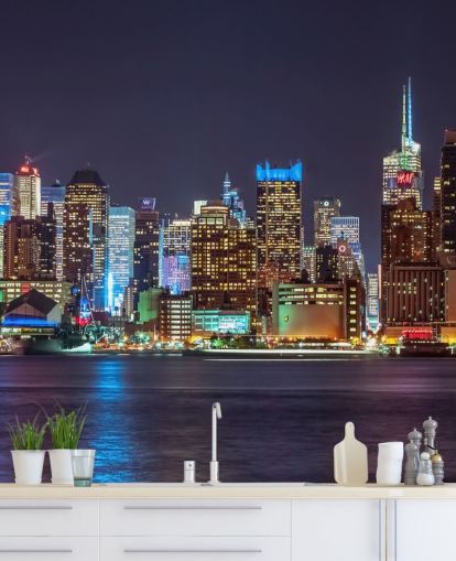 New York Bright Lights Wall Mural
