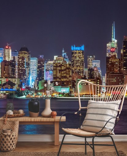 New York Bright Lights Wall Mural