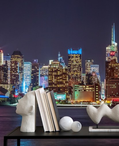 New York Bright Lights Wall Mural