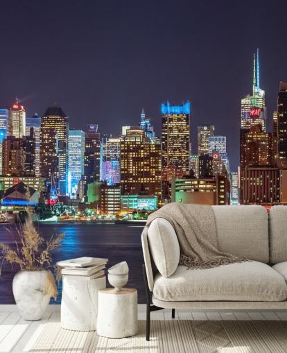 New York Bright Lights Wall Mural