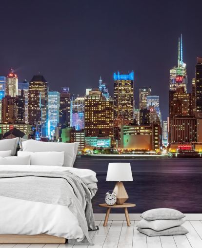 New York lyse lys vægmaleri