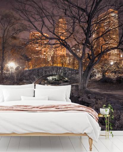 Central Park Stone Bridge Baggrund Central Park Stone Bridge Baggrund