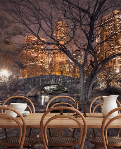 Central Park Stone Bridge Wallpaper