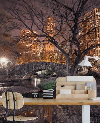 Central Park Stone Bridge Wallpaper